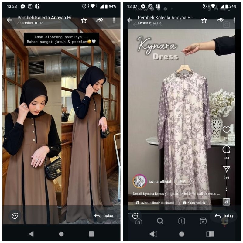 kynara dress & Nisalaa dress By Javina kaleela