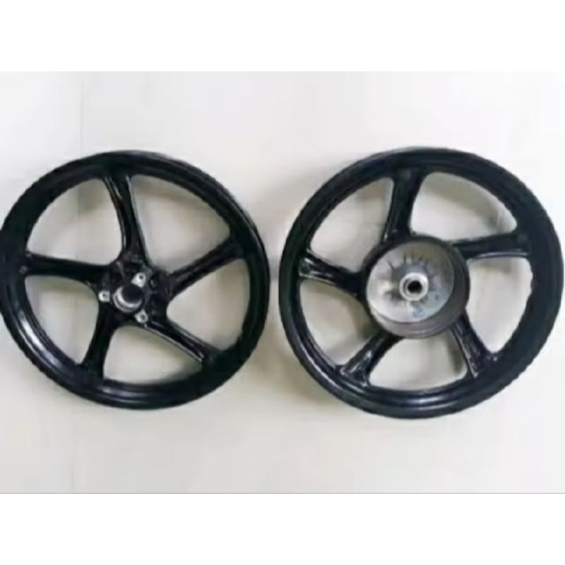 VELG 1SET DEPAN BELAKANG MOTOR YAMAHA MIO J/MIO GT/MIO SOUL ORIGINAL CABUTAN