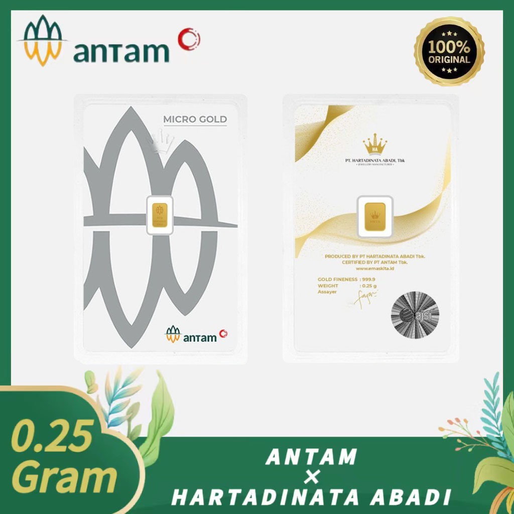 0.25 Gram Gold Bar ANTAM HARTADINATA Premium & Gift Series