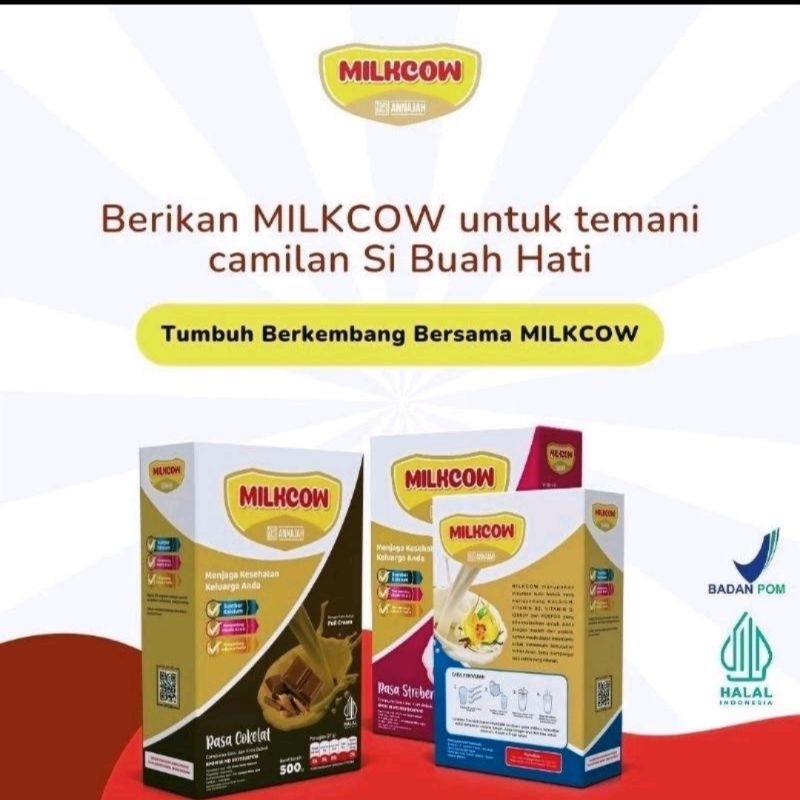 

Paket 1 kg isi 2 pack susu milkcow susu penggemuk badan