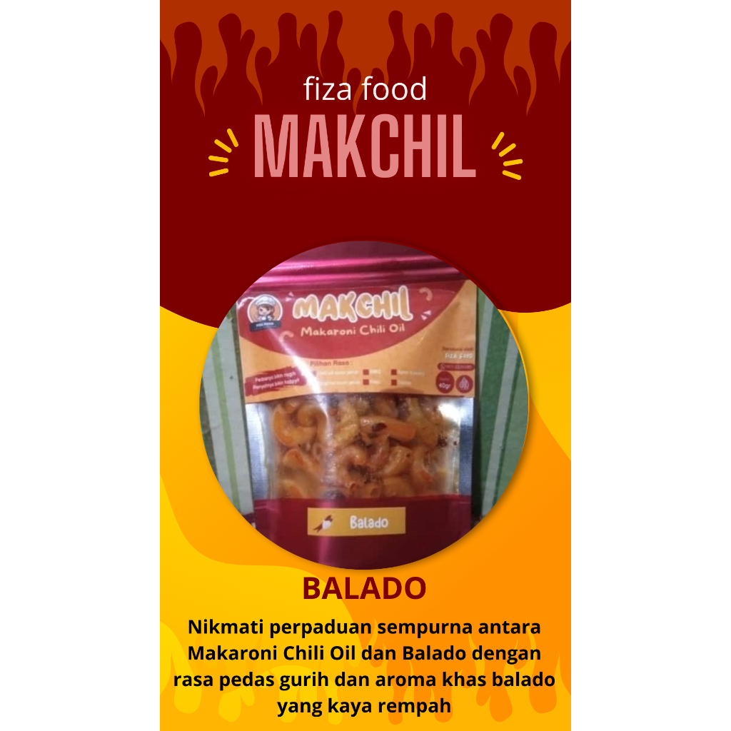 

Makaroni Chili Oil 40 gram Rasa Barbeque