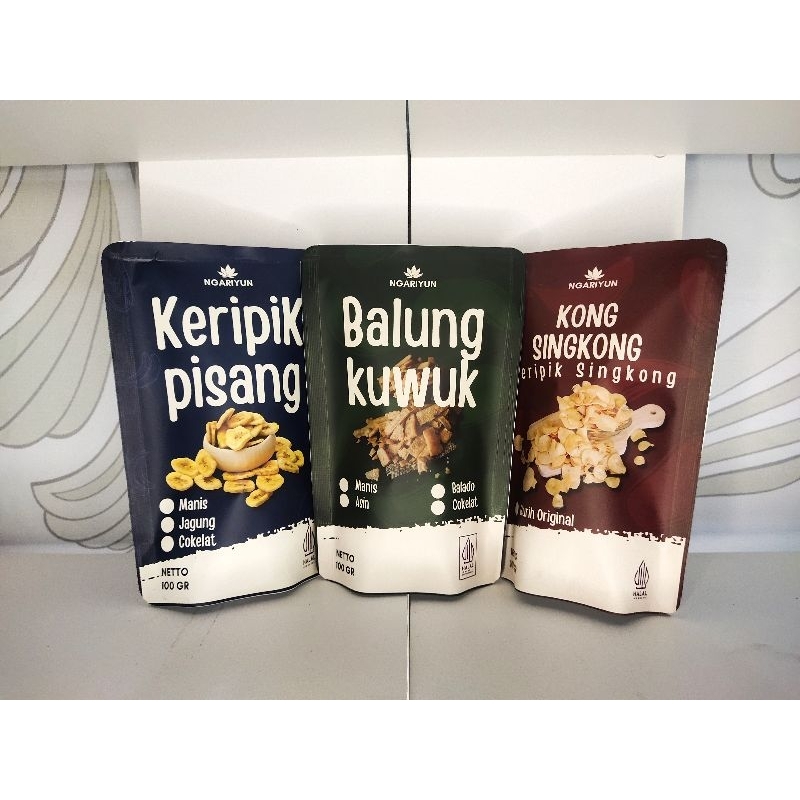 [PAKET BUNDLING] NGARIYUN - BALUNG KUWUK_KERIPIK PISANG_KERIPIK SINGKONG KHAS BOJONEGORO