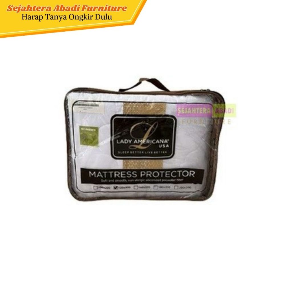 Lady Americana USA matress protector mp matras protektor light quilting lapisan pelindung kasur micr