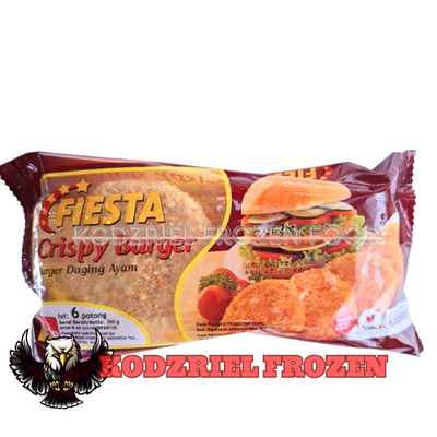 

FIESTA Crispy Burger Isi 6 360gr - Burger Krispi Daging Ayam