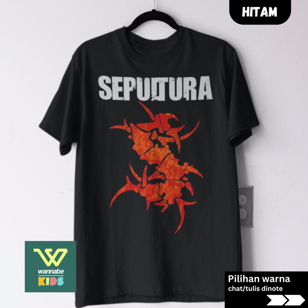 Kaos Band Sepultura Dewasa S–7XL Big Size Jumbo & Anak XS–XL | Baju Musik Metal Couple Keluarga Katu