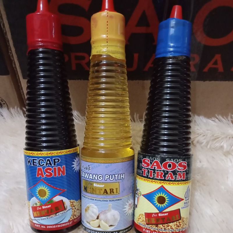 

paket 3b kecap asin, minyak bawang putih, saos tiram