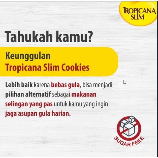 

wiw Tropicana Slim Cookies Bebas Gula - Cheese / Garlic Butter / Korean Goguma / Klepon