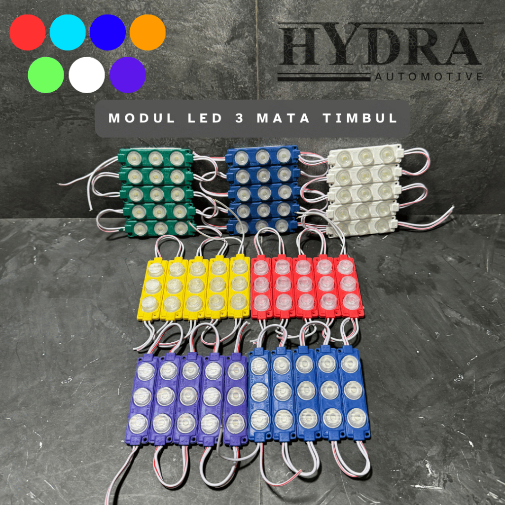 LAMPU LED MODUL 3 MATA SMD DC 12 VOLT DAN 24 VOLT 3 WATT UNIVERSAL DC