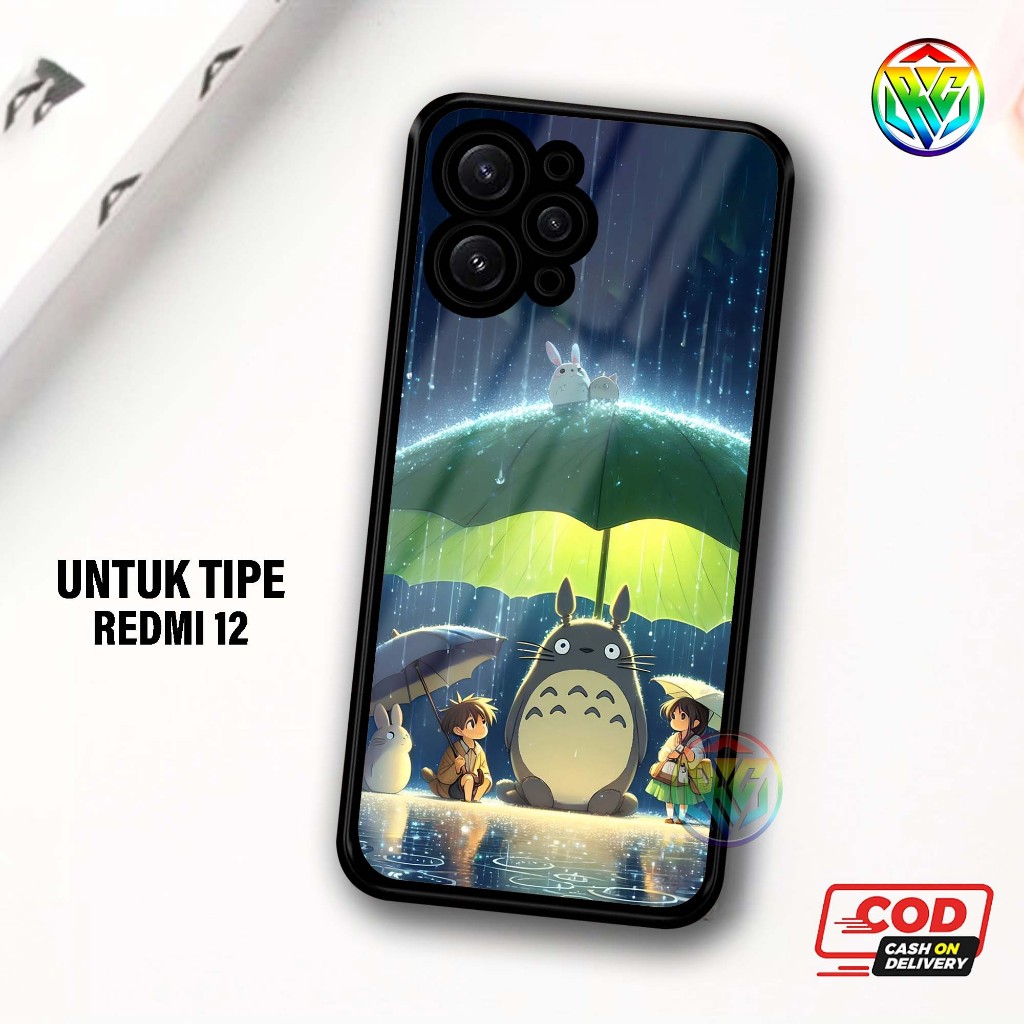 Real Case Xiomi Redmi 12 Terbaru Case kilau - New Case Glossy casing Hp Xiomi Redmi 12 [Motif TOTORO