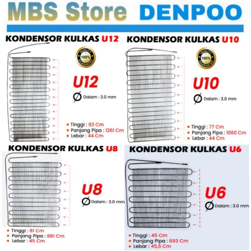 KONDENSOR UNIVERSAL KULKAS FREEZER -CONDENSOR