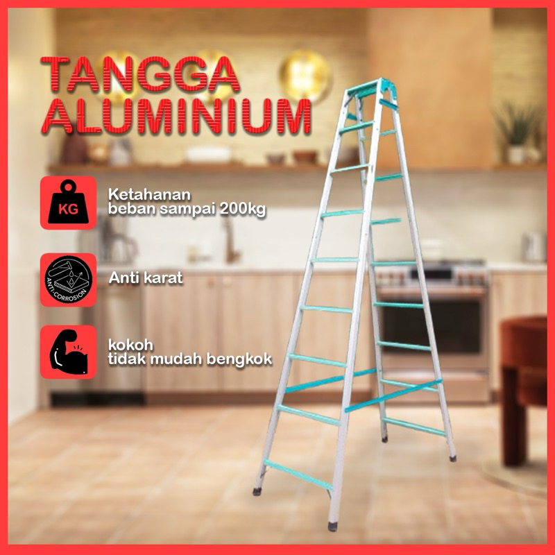 Tangga Aluminium 3 meter Kuat Kokoh