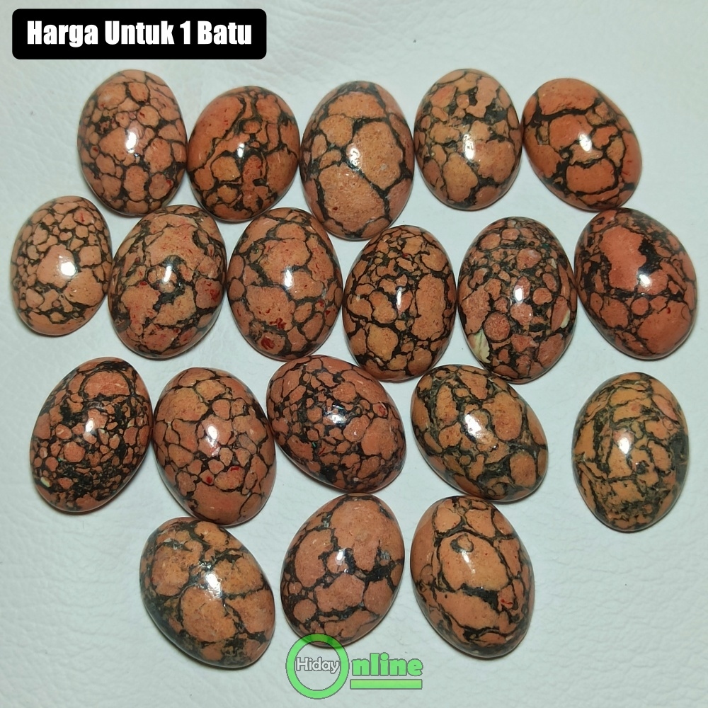 BATU AKIK PIRUS BORNEO PINK FULL URAT REPLIKA BIG SIZE