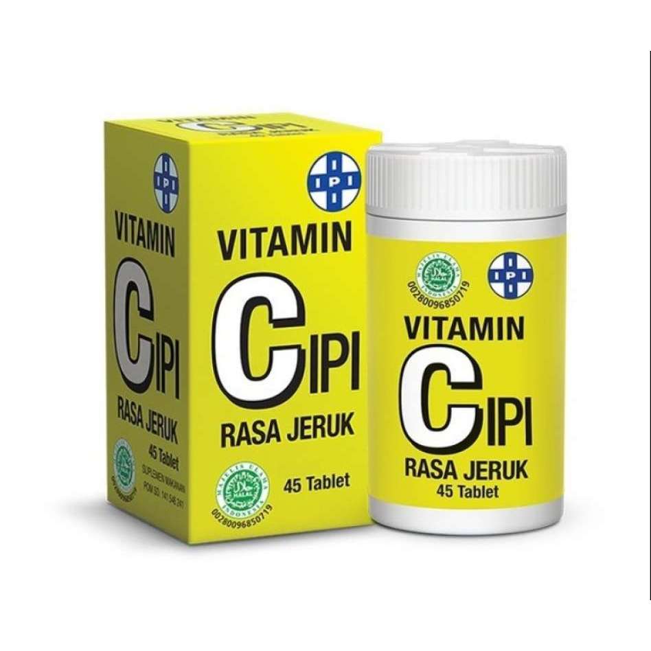 VITAMIN C IPI 50 MG 45 TABLET HISAP JERUK READY HALAL Cipi Paling Murah Asli Ori Baik Bagus, TEMPO S
