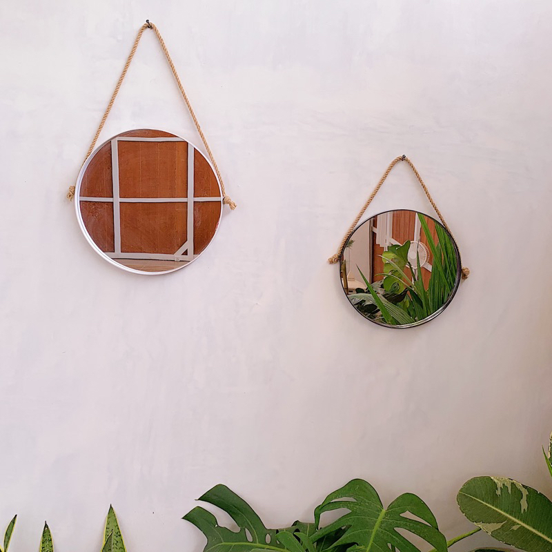 Cermin Bulat Minimalis Kaca Cermin Dinding