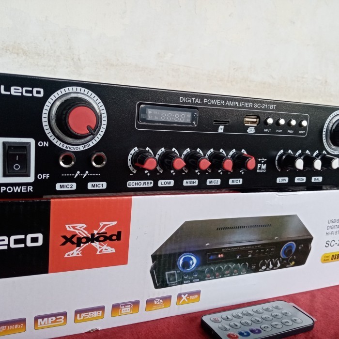 COD Amplifier Fleco SC-211BT - Power Ampli SC 211BT Amplifier Murah