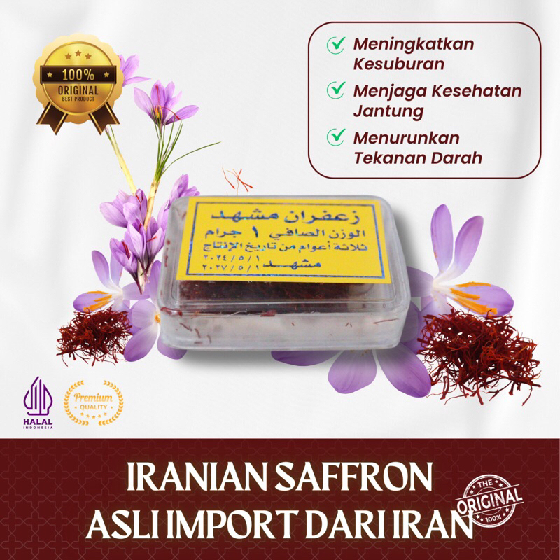 

Saffron Premium Iranian 100% Asli Dari Iran Herbal
