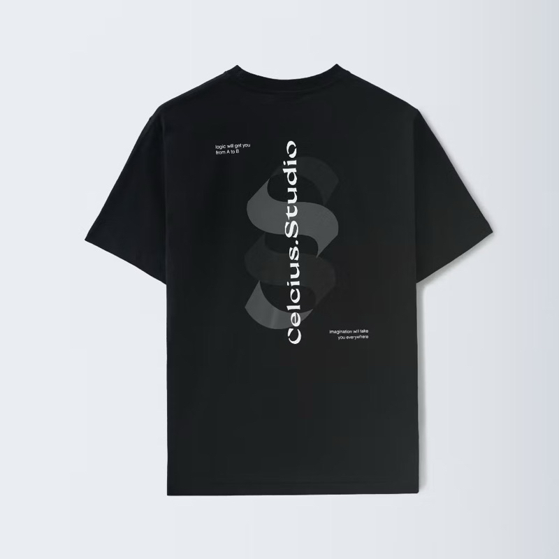 [ Berkualitas ] CELCIUS Kaos Hitam Imagination Pria Wanita T-shirt Unisex