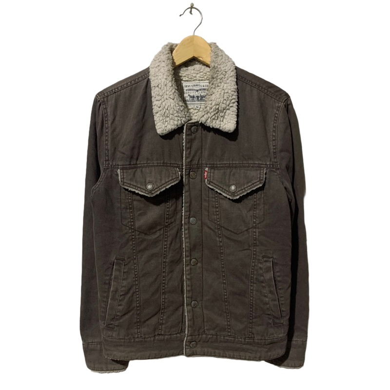 CLASSIC LEVIS SHERPA BROWN CANVAS JACKET