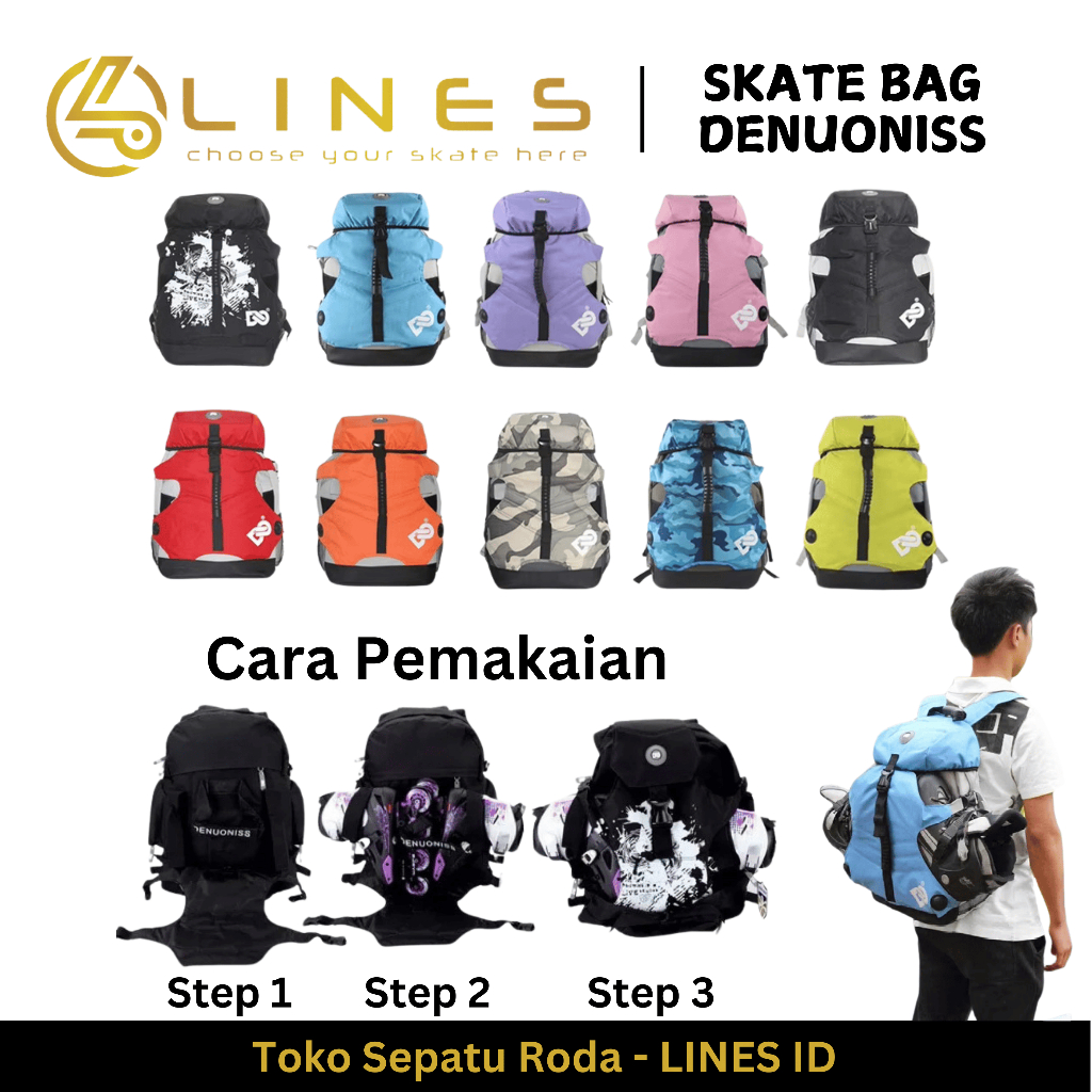 SKATE BAG DENUONISS MEDIUM INLINE SKATE / TAS SEPATU RODA DC