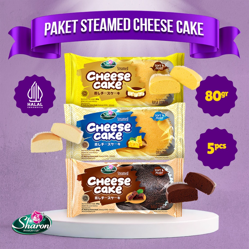 

( PAKET ) Steamed Cheese Cake Sharon Bakery 80gr