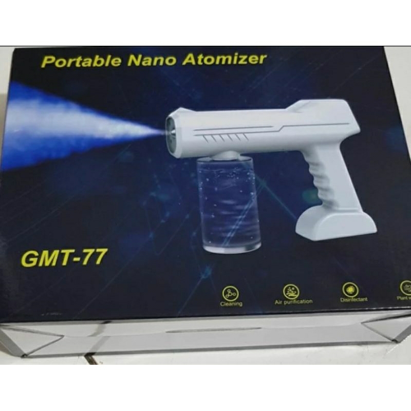 Nano Gun Spray Disinfektan Portable Nano Atomizer GMT-77 UV Light