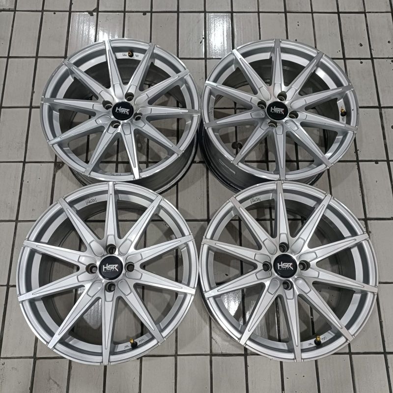 Velg Bekas HSR KCCX Ring 17 Lubang 4x100 Lebar 7.5 Et40 Cocok Untuk Jazz Yaris Brio Calya City Freed