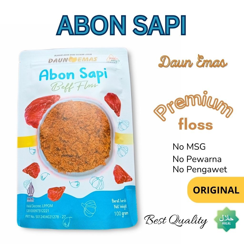 

Abon Sapi Premium Beef Floss Single Pack Original Manis Gurih Halal Higienis Tanpa Pengawet