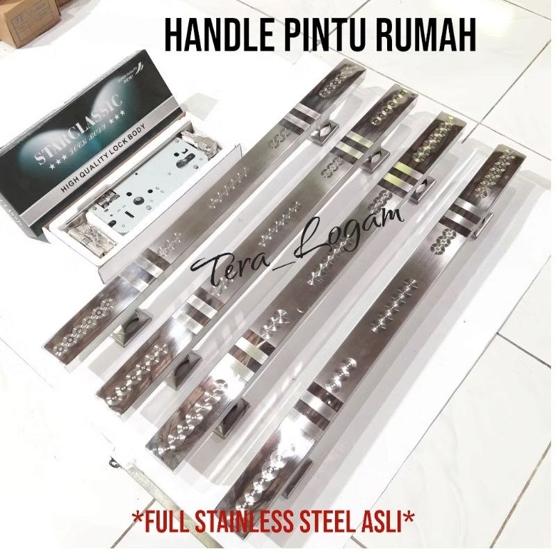 Handle pintu stainless stell panjang 60cm 45cm 33cm gagang pintu minimalis