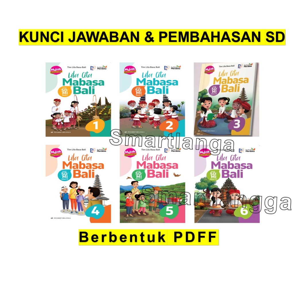 Kunci Jawaban Buku MABASA BALI  Kelas 123456 SD Kurikulum Merdeka Penerbit Erlangga