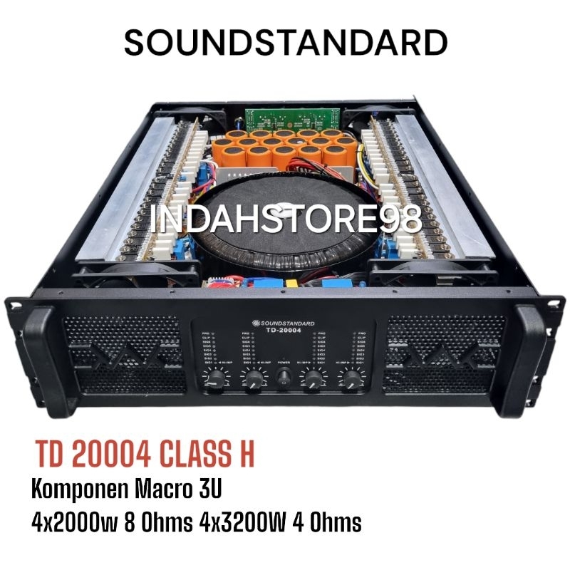Power Soundstandard TD20004 Class H Power 4 Channel Soundstandard TD 20004