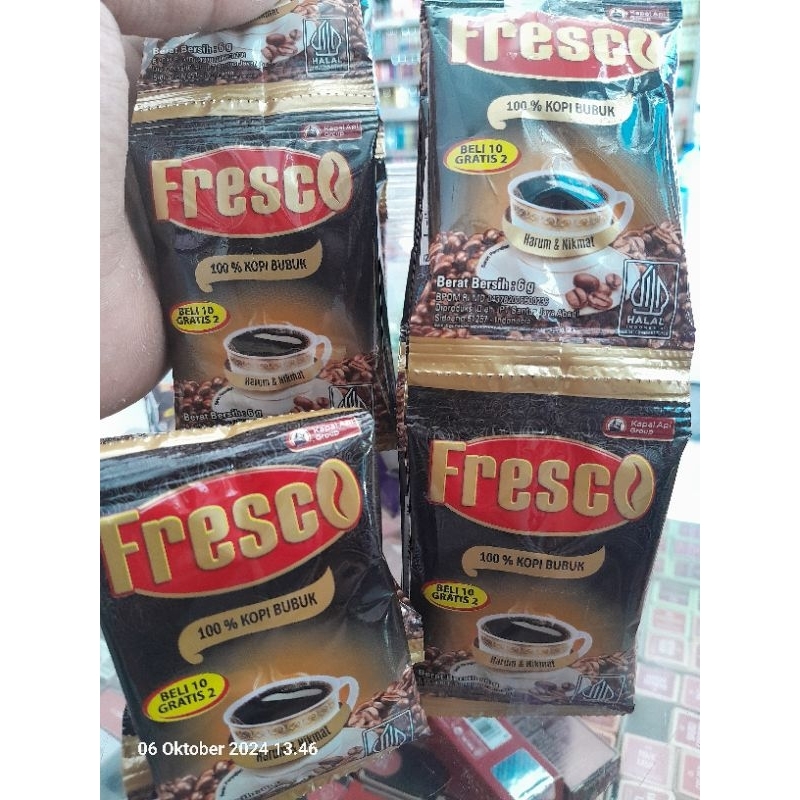 

FresCo Kopi Bubuk 6gr x 12 x 20 RTG (1Kradus) / Fresco mini 1 Dus