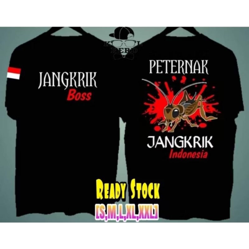 KAOS JANGKRIK BOS PETERNAK JANGKRIK CORAK MERAH