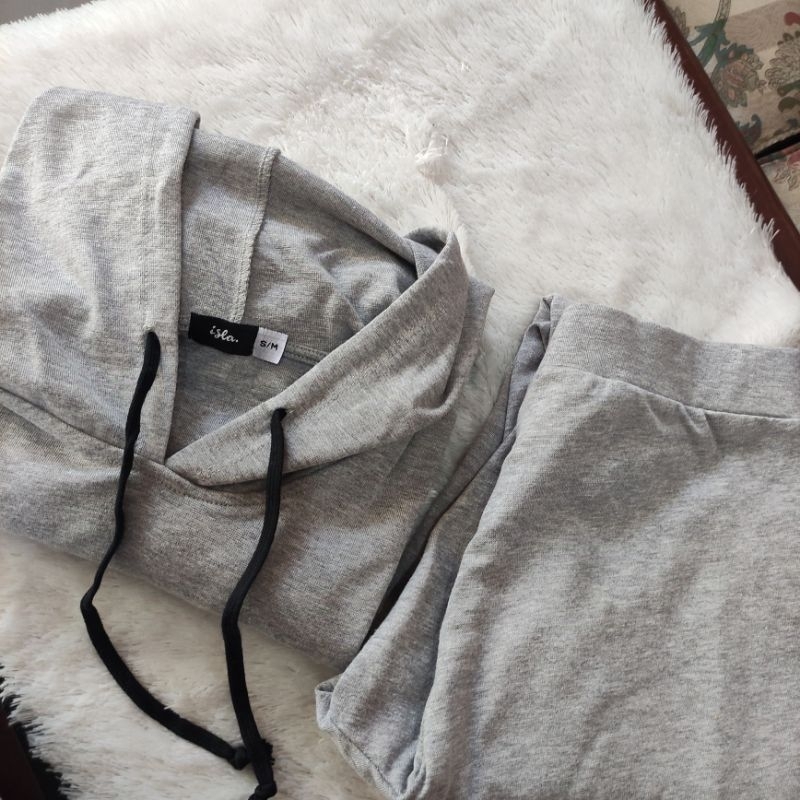 One Set Baju Olahraga Wanita | Isla Alexa Jacket Hoodie Set - Alexa Pants