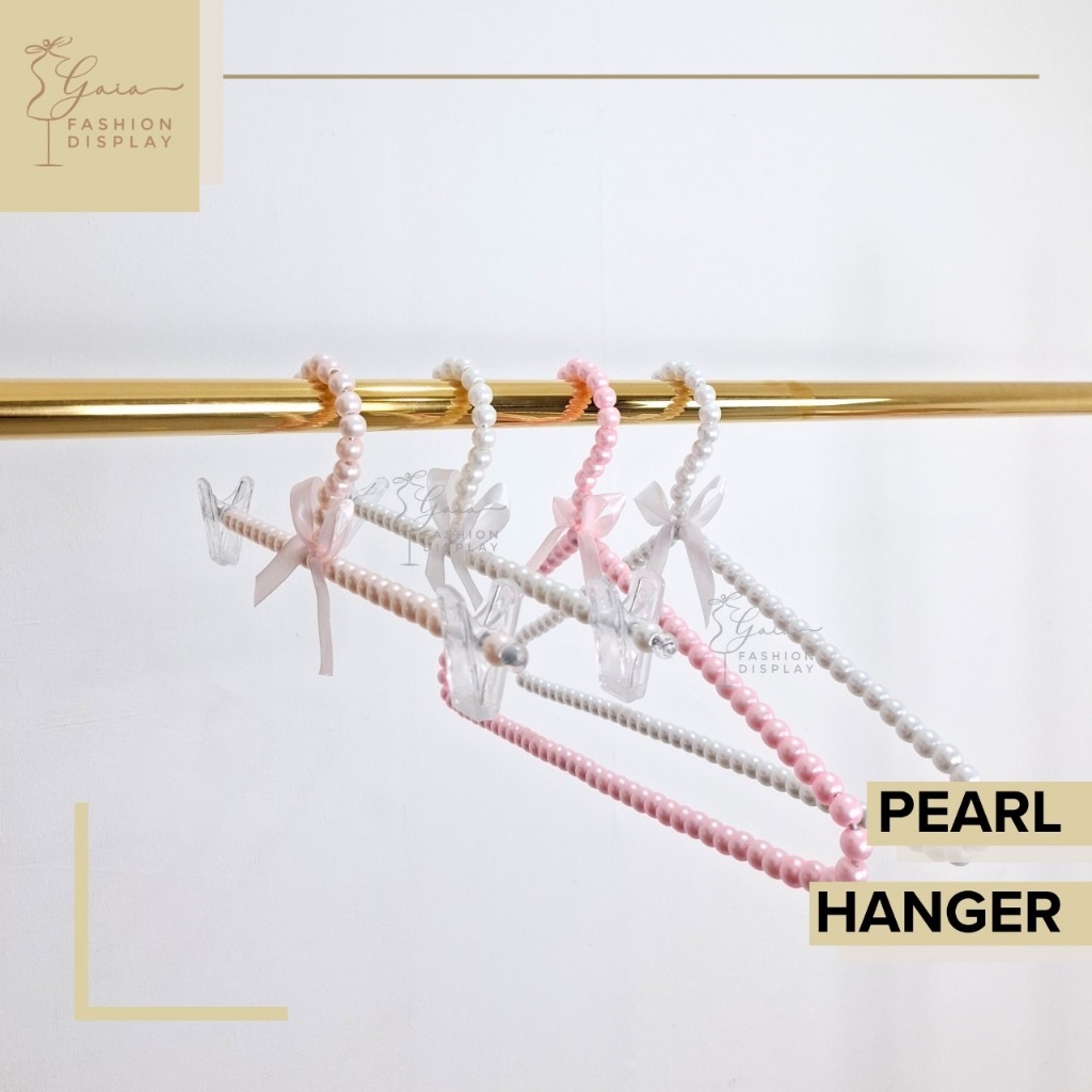 OLIV Hanger Mutiara Gantungan Baju Monte Mute Premium Hanger Korea Hanger Unik Hanger Butik Boutique