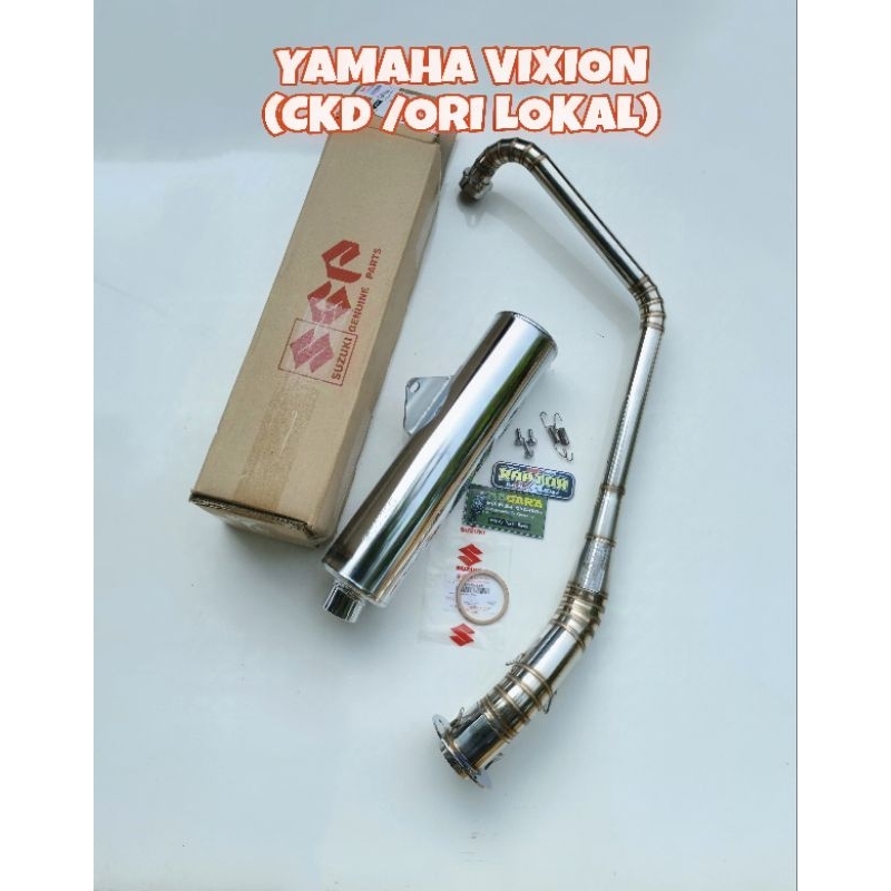Knalpot Satria Fu CKD/ ORI Lokal pnp di Yamaha All Vixion .