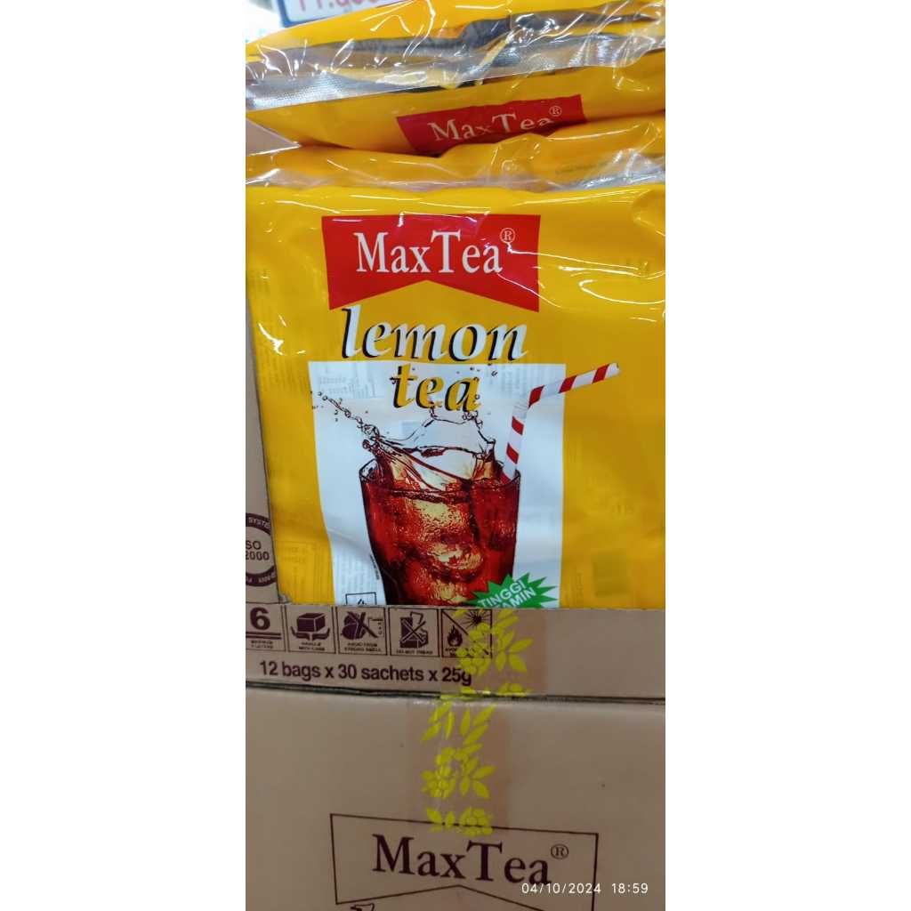

MAX TEA INSTANT DRINK LEMON TEA BAG 30X25GR - PER KARTON (EXPEDISI)