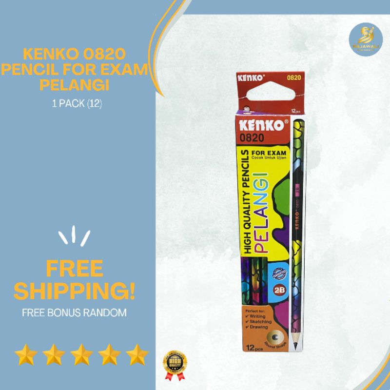 

Kenko Pensil 2B For Exam Pelangi/ 1 Pack (12)/ HARGA TERJANGKAU KUALITAS TERBAIK!/ FREE BONUS RANDOM!