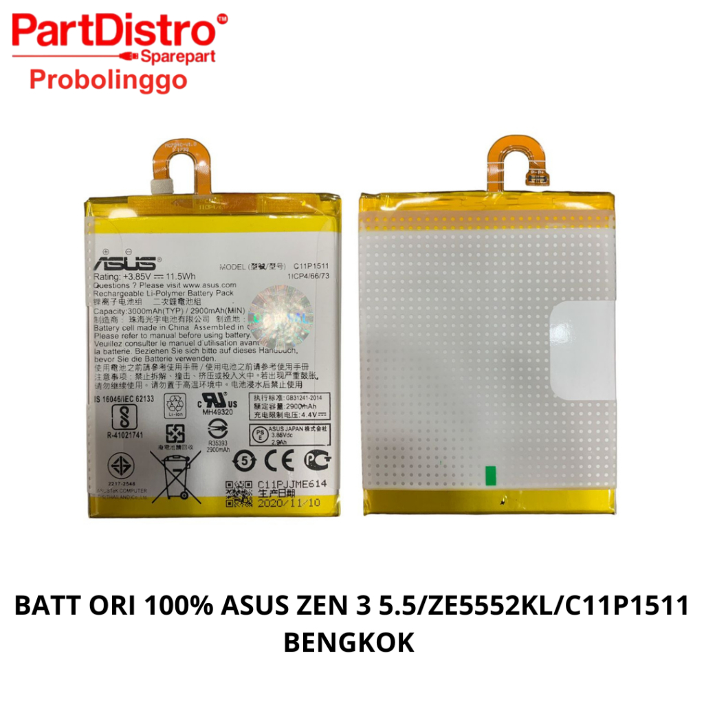 BATTERY BATT ASUS ZEN 3 5.5/ZE5552KL/C11P1511 BENGKOK