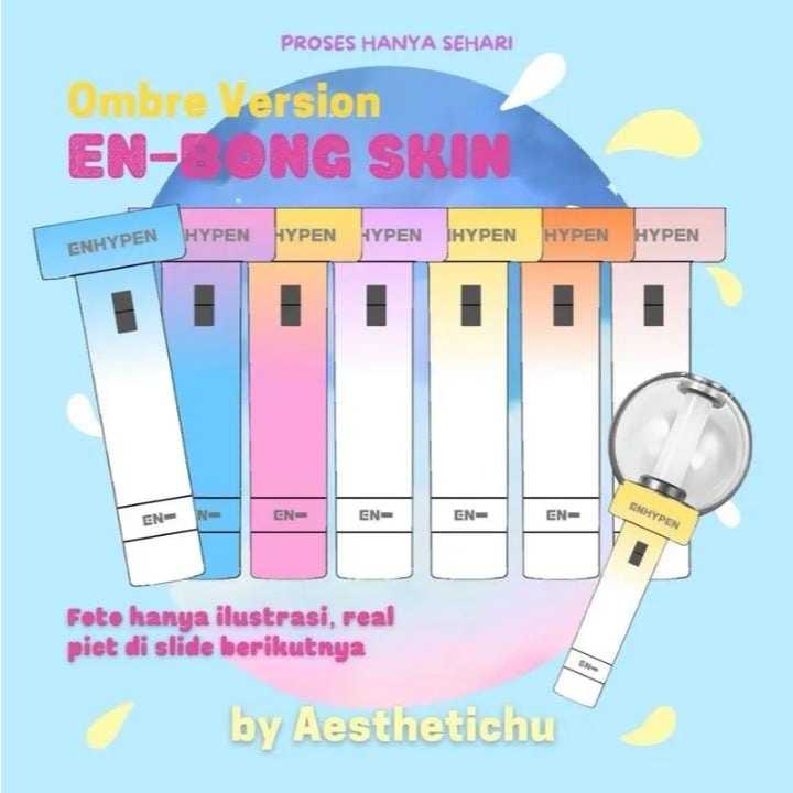 Skin Decal Enhypen Ombre Pastel Version (Sticker saja bukan Lightstick)