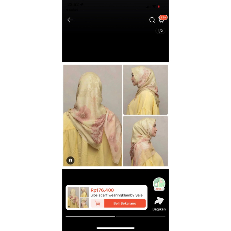 ulos scarf wearing klamby