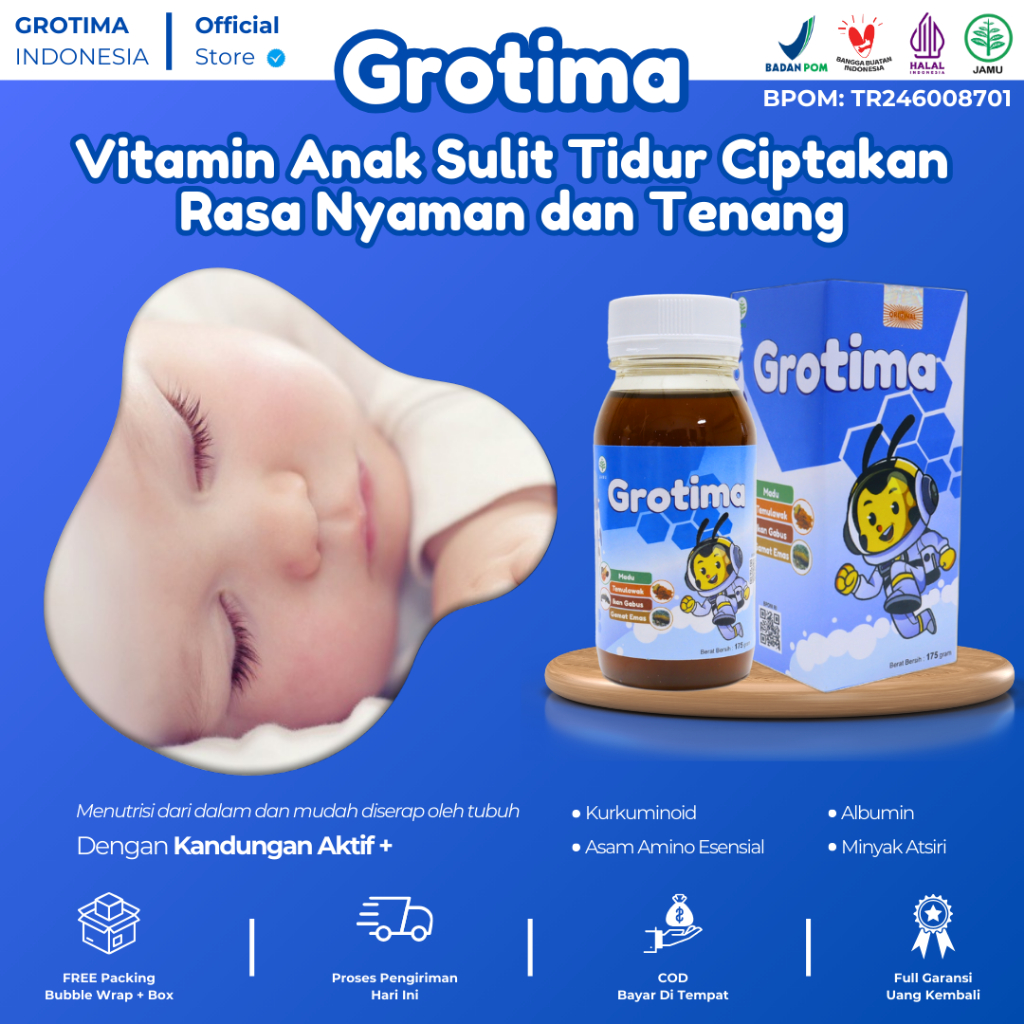 Grotima Herbal Anak Membantu Mengatasi Susah Tidur dan Obat Anak Susah Tidur
