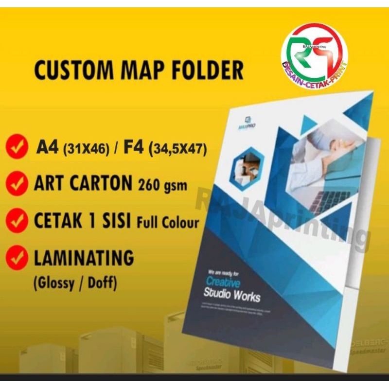 

Cetak Map Folder / Map Dinas / Map Sekolah / Map Kantor / Map Rekam Medis / Cetak Map Saku Custom