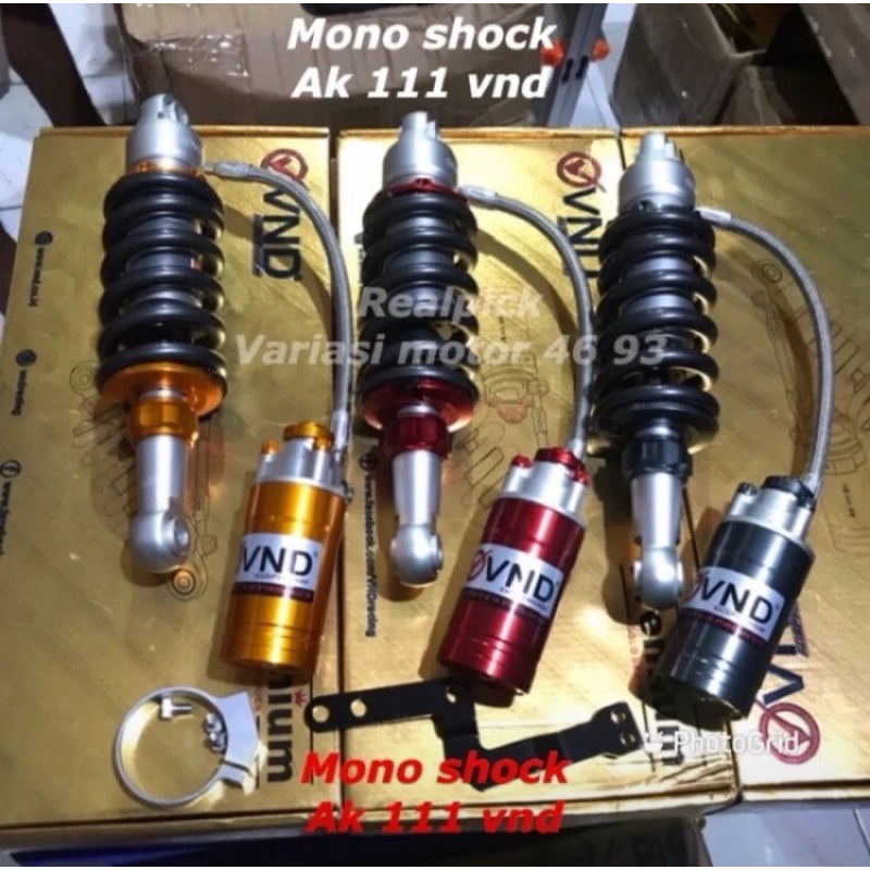 monoshock tabung pisah vnd AK 111 B1 205mm Jupiter MX old / new 135 / MX king 150 black series excit