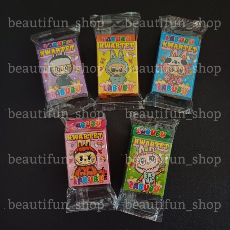 Kwartet labubu mainan labubu kartu kwartet labubu viral mainan anak kartu kwartet labubu kartu labub