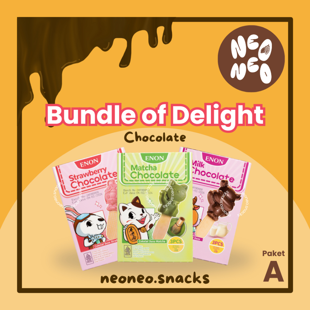 

Bundle of Delight - 3 pcs ENON Chocolate Karakter