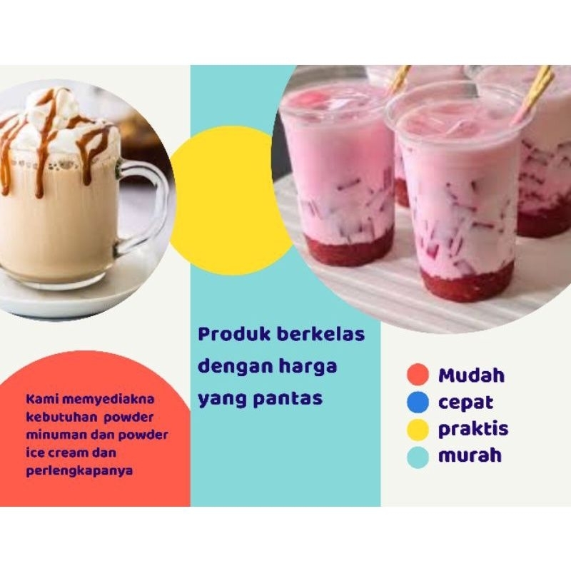 

Taro, coklat,avocado,delvi,redvelvet,bubble gum,milo,blackohreo,ovaltine,beng,royal,nyoklat