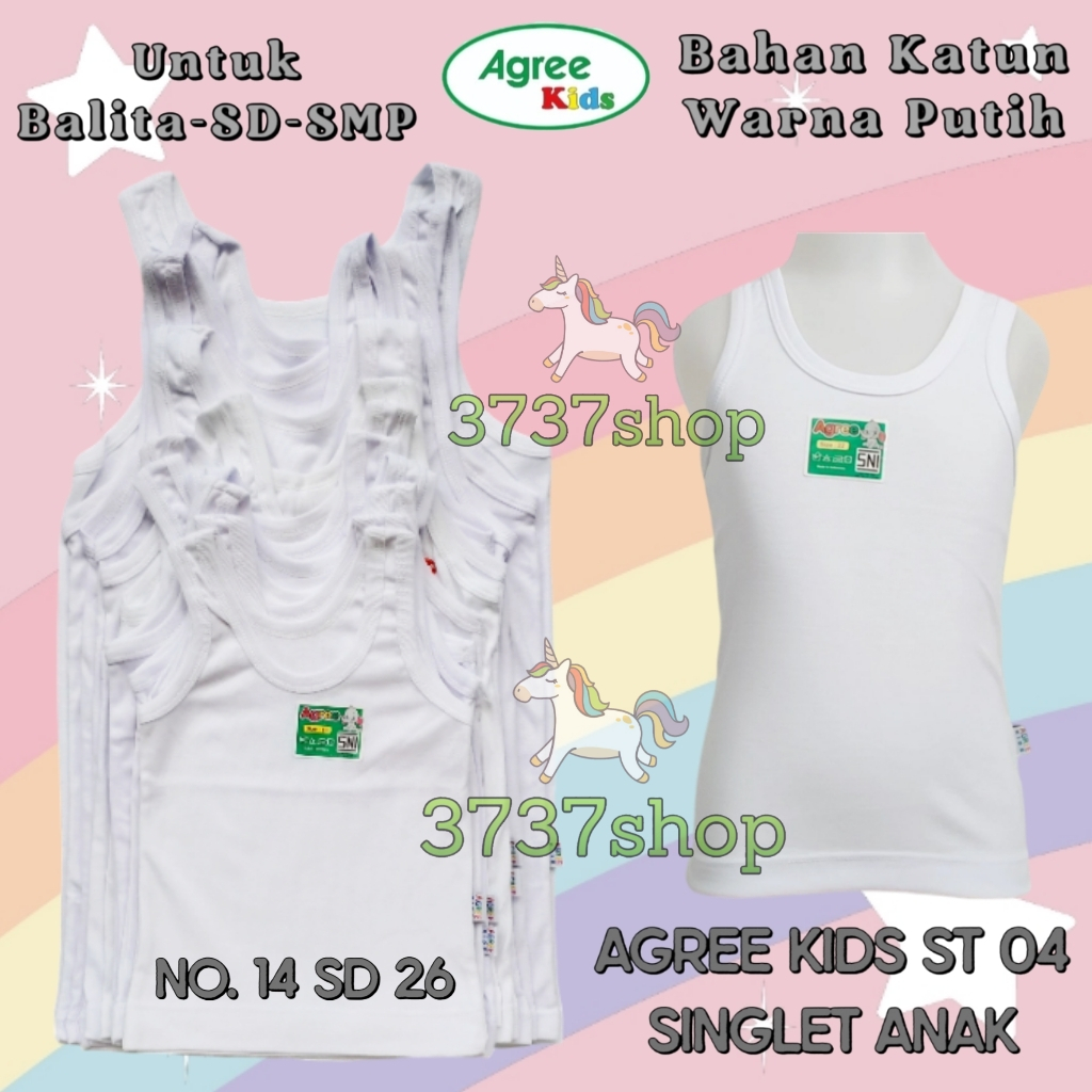 AGREE ST 04 - KAOS SINGLET KAOS DALAM ANAK DAN REMAJA COWOK LAKI LAKI (BALITA, SD, SMP, SMA)