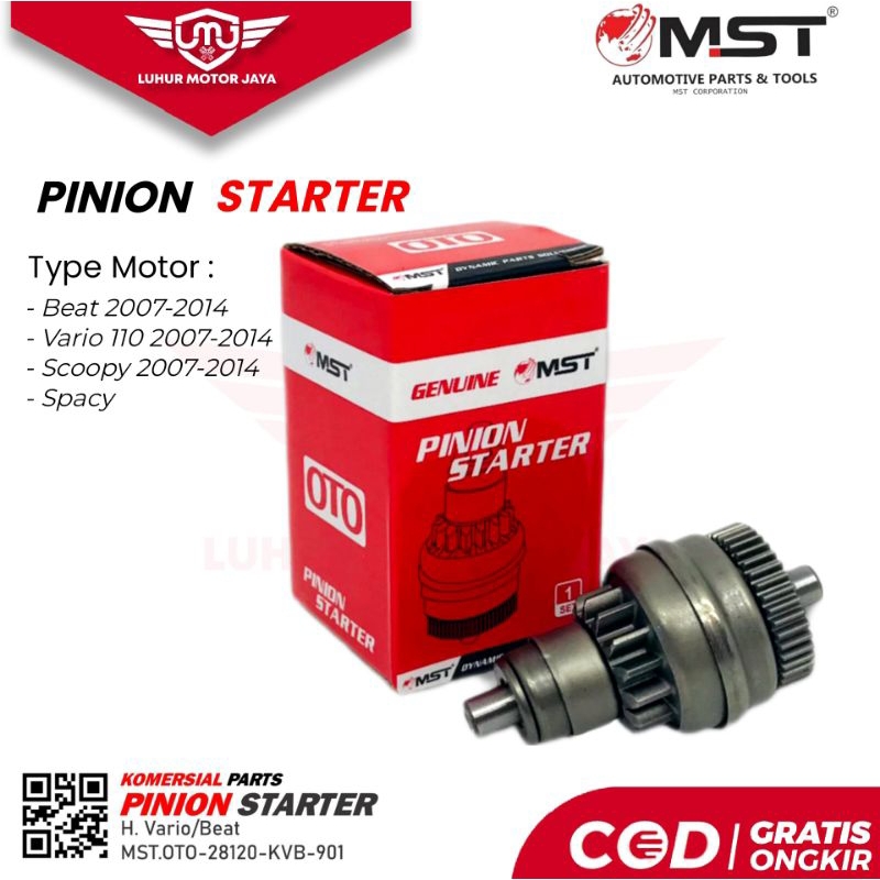 Pinion Beat - Vario 110 - Pinion Starter Vario techno 110 - Scoopy Fi - Spacy Granat Vario - Beat Gi