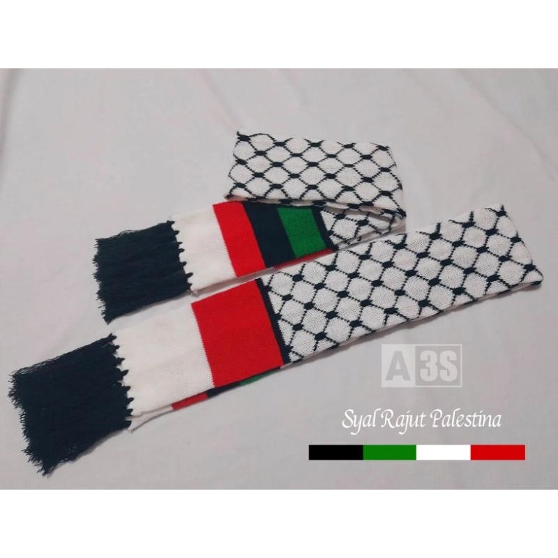 SYAL PALESTINA kaffiyeh | syal rajut Atribut Fashion Muslim| syal leher Pria Wanita, syal palestina 