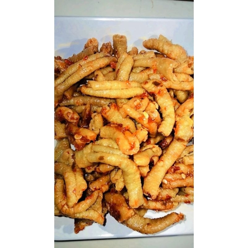 

keripik usus balado pedas manis